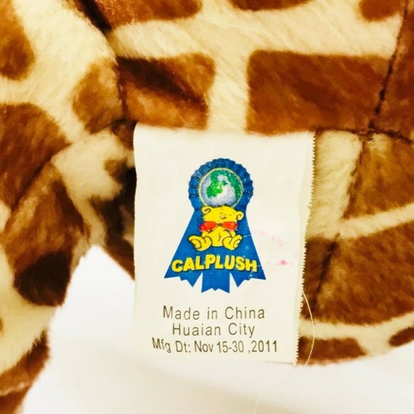 Calplush Plush 11" Giraffe Stuffed Animal - Picture 6 of 7